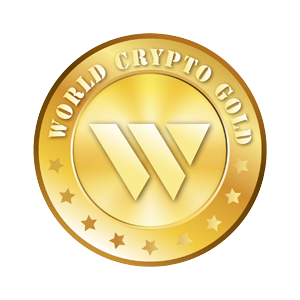 World Crypto Gold Coin Logo